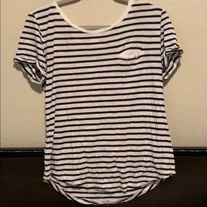 Black and White Striped Tee